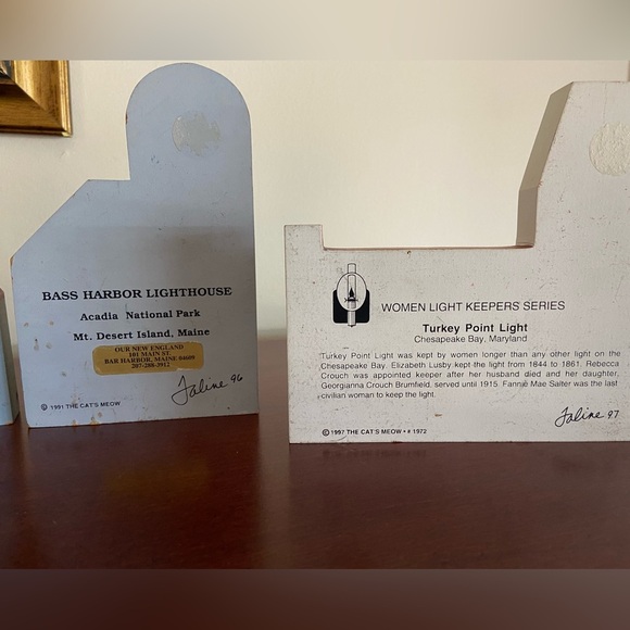 Set of 4 CATS MEOW Lighthouses Bass Harbor, Turkey Point, Admiralty, Matinicus - Picture 4 of 10